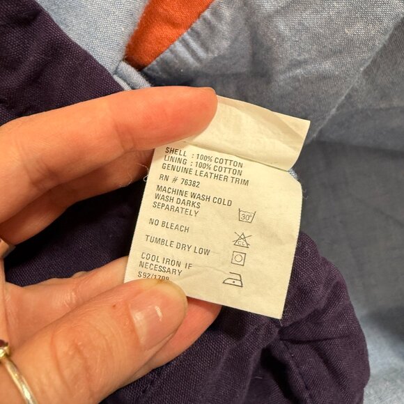 Vintage Timberland Men's Purple Orange Cotton Jacket Utility Parka Outdoors XL - Picture 9 of 10